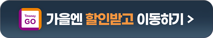Tmoney GO 가을엔 할인받고 이동하기